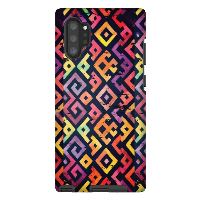 Galaxy Note 10 plus StrongFit coloured squared pattern by MALLIKA