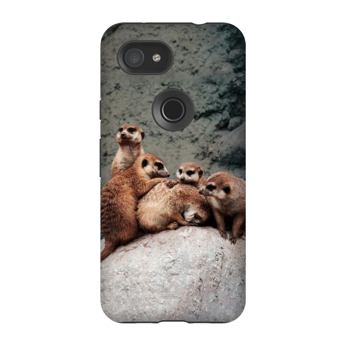 Pixel 3A StrongFit Meerkat family by Laura Nagel