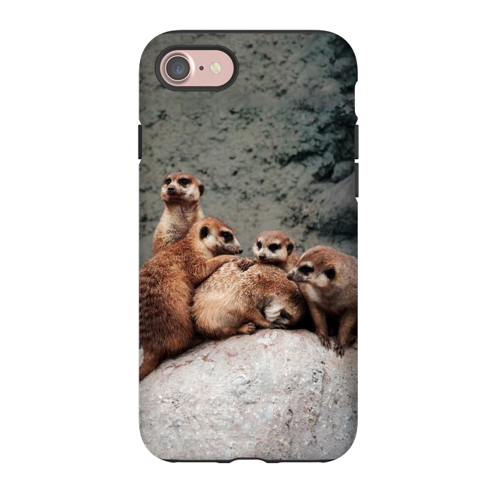 iPhone 7 StrongFit Meerkat family by Laura Nagel