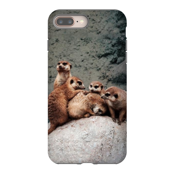 iPhone 7 plus StrongFit Meerkat family by Laura Nagel
