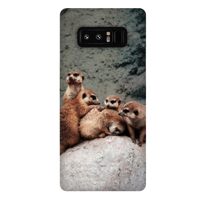 Galaxy Note 8 StrongFit Meerkat family by Laura Nagel