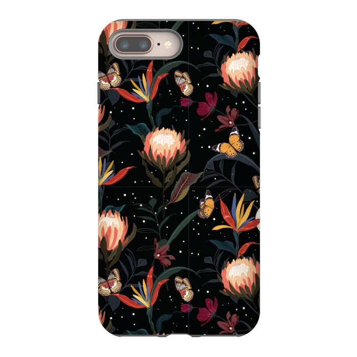iPhone 7 plus StrongFit copper floral pattern by MALLIKA