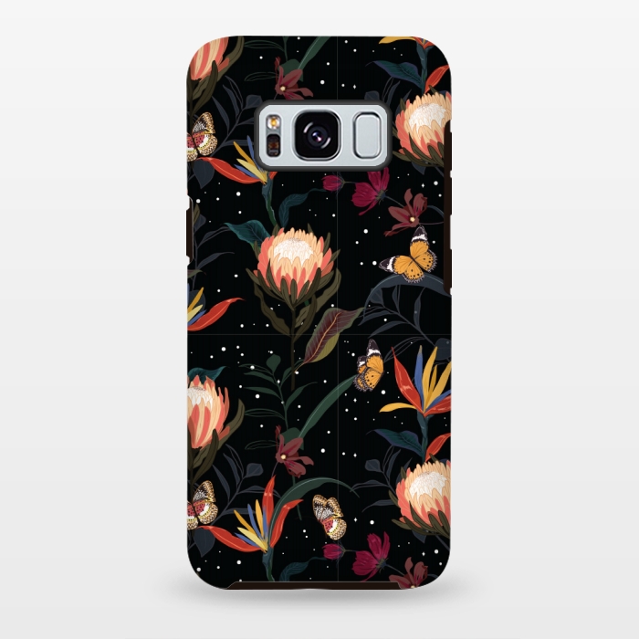 Galaxy S8 plus StrongFit copper floral pattern by MALLIKA
