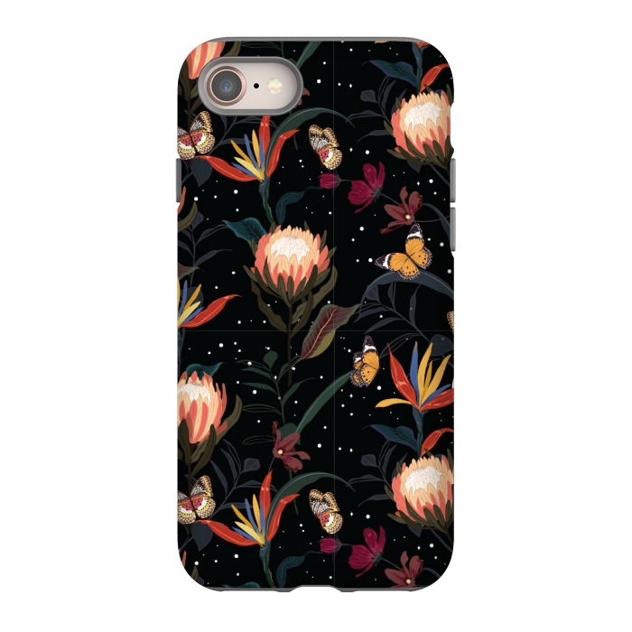 iPhone 8 StrongFit copper floral pattern by MALLIKA