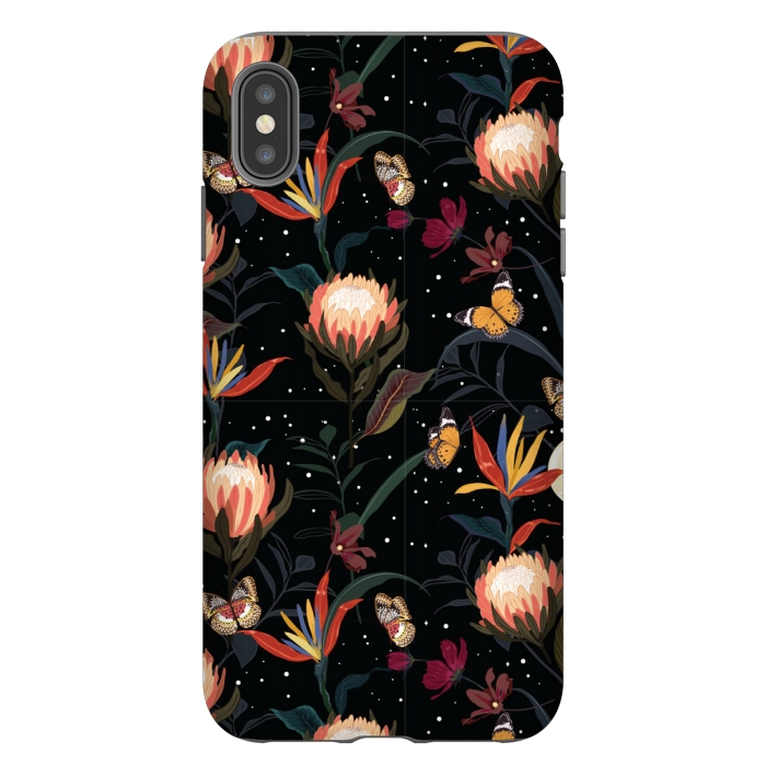 iPhone Xs Max StrongFit copper floral pattern by MALLIKA