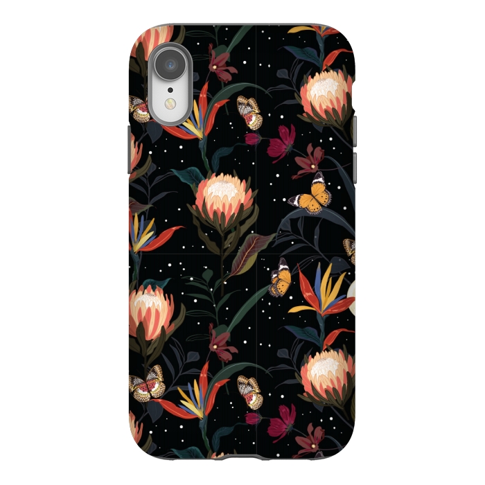 iPhone Xr StrongFit copper floral pattern by MALLIKA