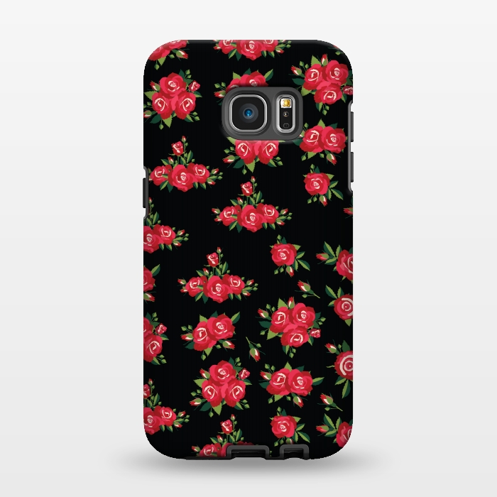 Galaxy S7 EDGE StrongFit red pretty roses by MALLIKA