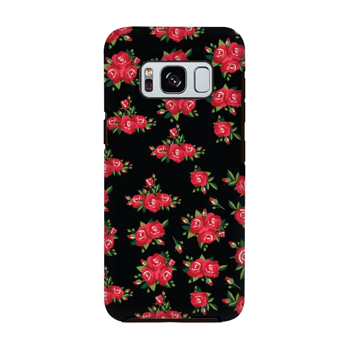 Galaxy S8 StrongFit red pretty roses by MALLIKA