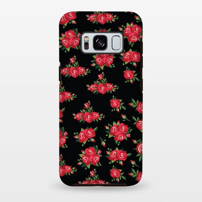 Galaxy S8 plus StrongFit red pretty roses by MALLIKA