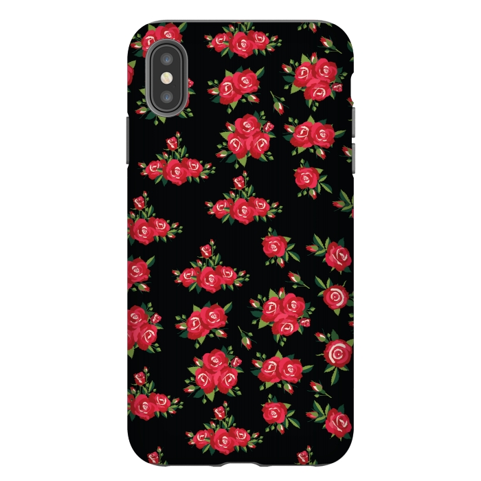 iPhone Xs Max StrongFit red pretty roses by MALLIKA