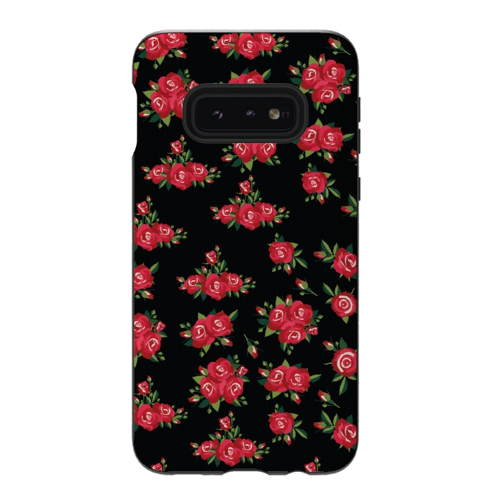 Galaxy S10e StrongFit red pretty roses by MALLIKA