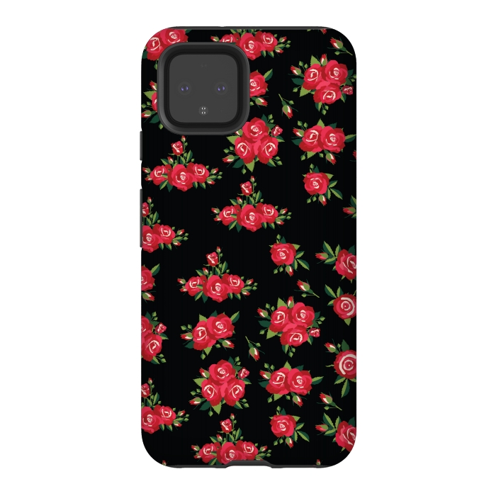 Pixel 4 StrongFit red pretty roses by MALLIKA
