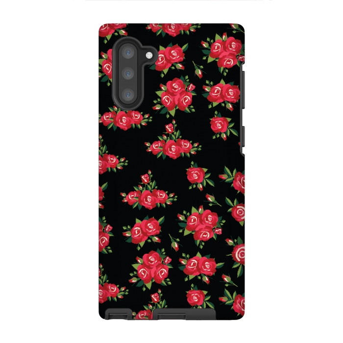 Galaxy Note 10 StrongFit red pretty roses by MALLIKA