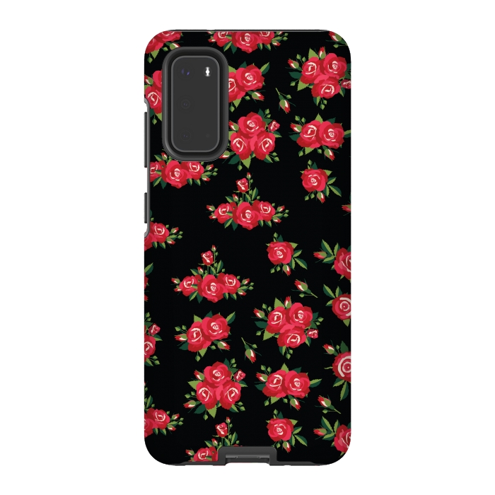 Galaxy S20 StrongFit red pretty roses by MALLIKA