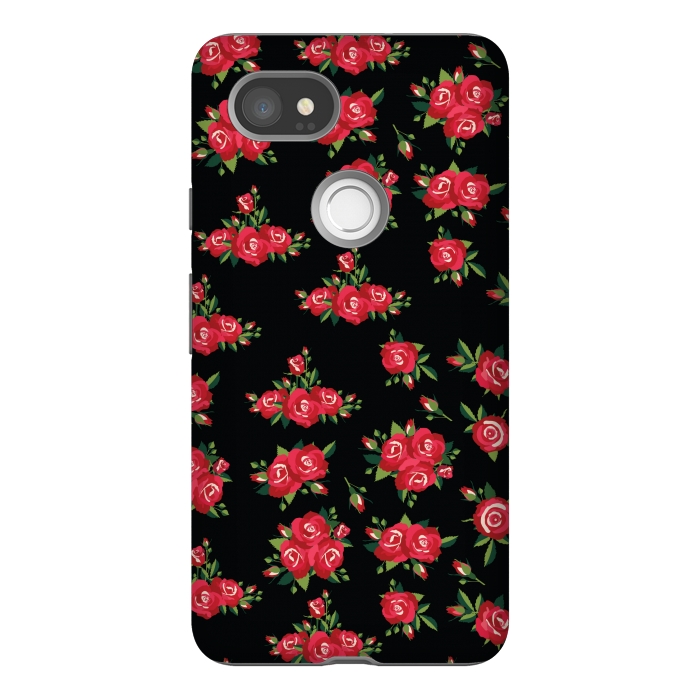Pixel 2XL StrongFit red pretty roses by MALLIKA