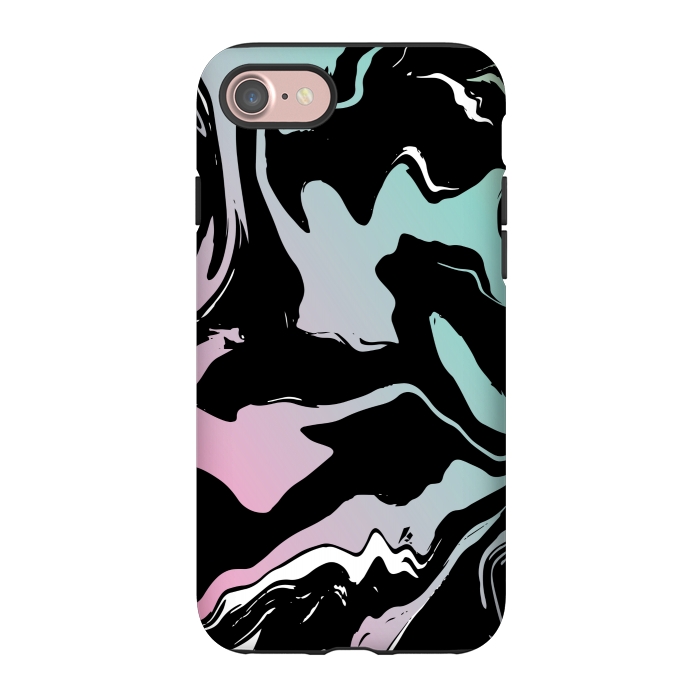 iPhone 7 StrongFit BLUE PINK MARBLE PRINT 3 by MALLIKA
