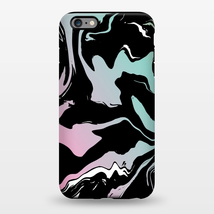 iPhone 6/6s plus StrongFit BLUE PINK MARBLE PRINT 3 by MALLIKA