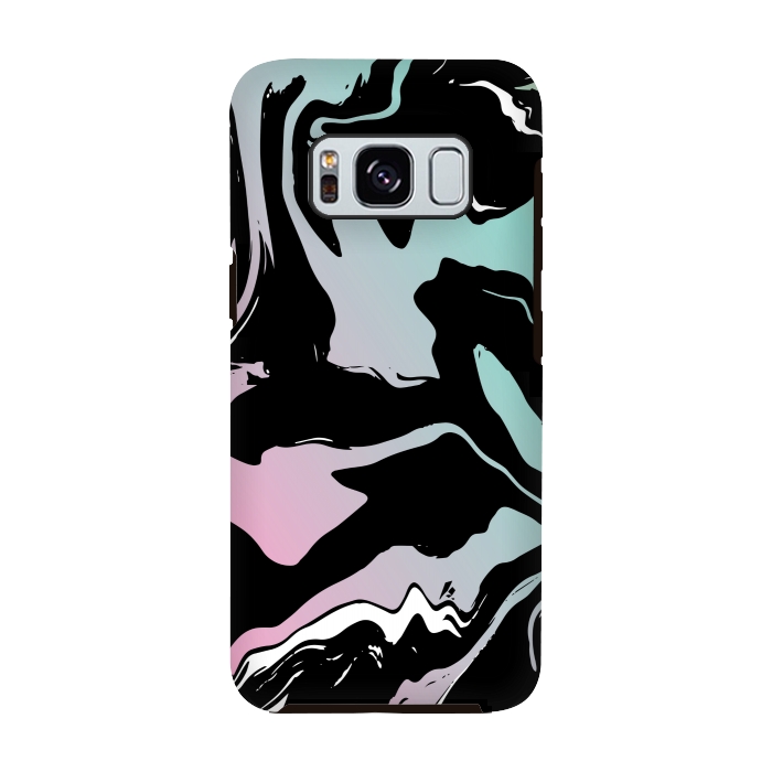 Galaxy S8 StrongFit BLUE PINK MARBLE PRINT 3 by MALLIKA