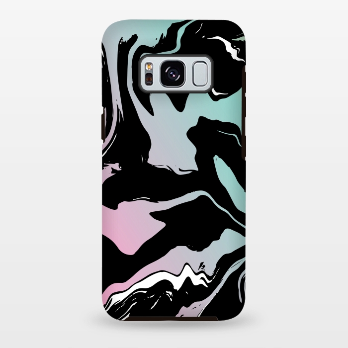 Galaxy S8 plus StrongFit BLUE PINK MARBLE PRINT 3 by MALLIKA