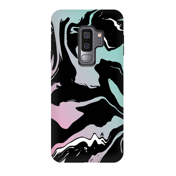 Galaxy S9 plus StrongFit BLUE PINK MARBLE PRINT 3 by MALLIKA