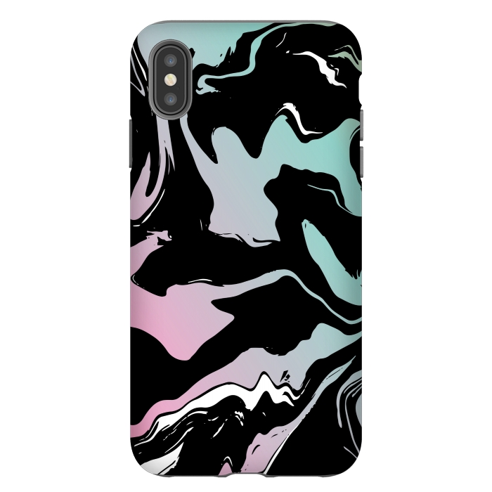 iPhone Xs Max StrongFit BLUE PINK MARBLE PRINT 3 by MALLIKA