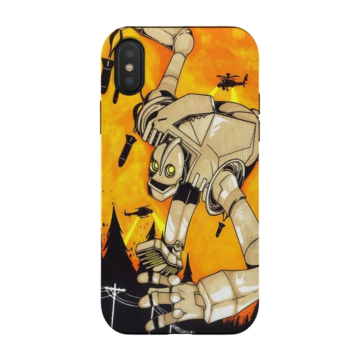 iPhone Xs / X StrongFit The Iron Giant by Varo Lojo