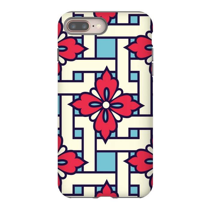 iPhone 8 plus StrongFit RED MAZE LOVE by MALLIKA