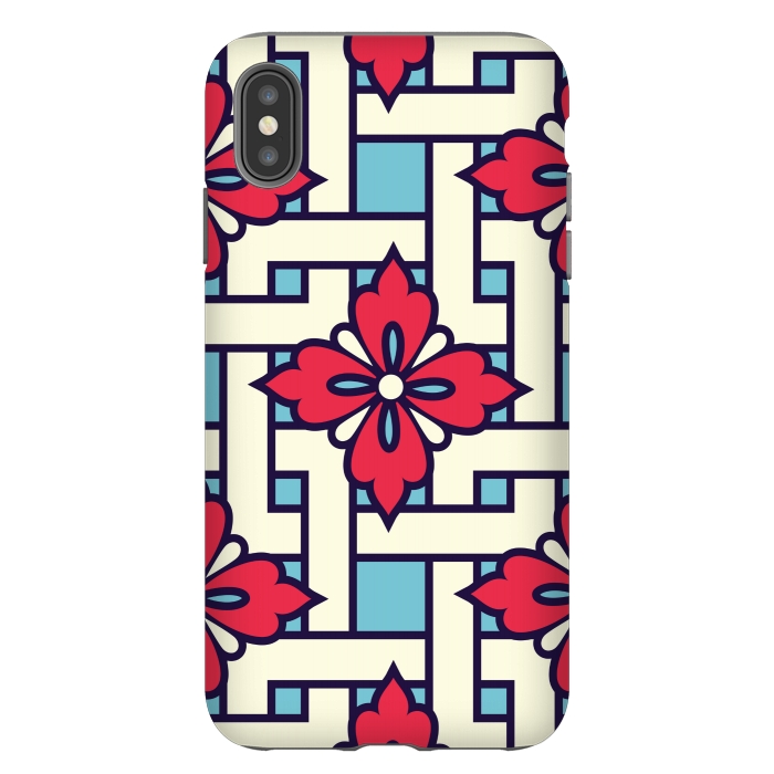 iPhone Xs Max StrongFit RED MAZE LOVE by MALLIKA