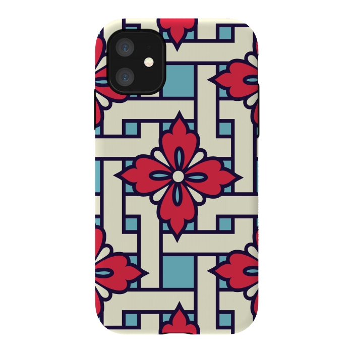 iPhone 11 StrongFit RED MAZE LOVE by MALLIKA