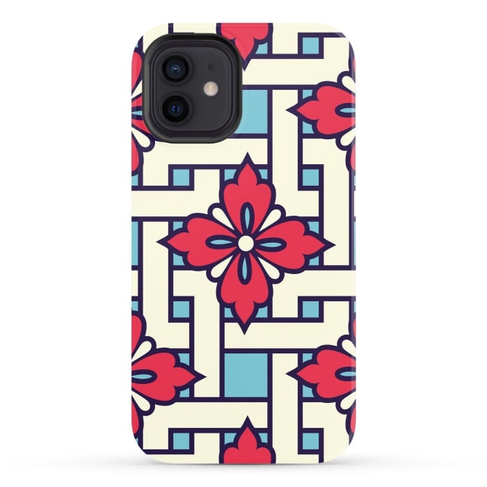 iPhone 12 StrongFit RED MAZE LOVE by MALLIKA