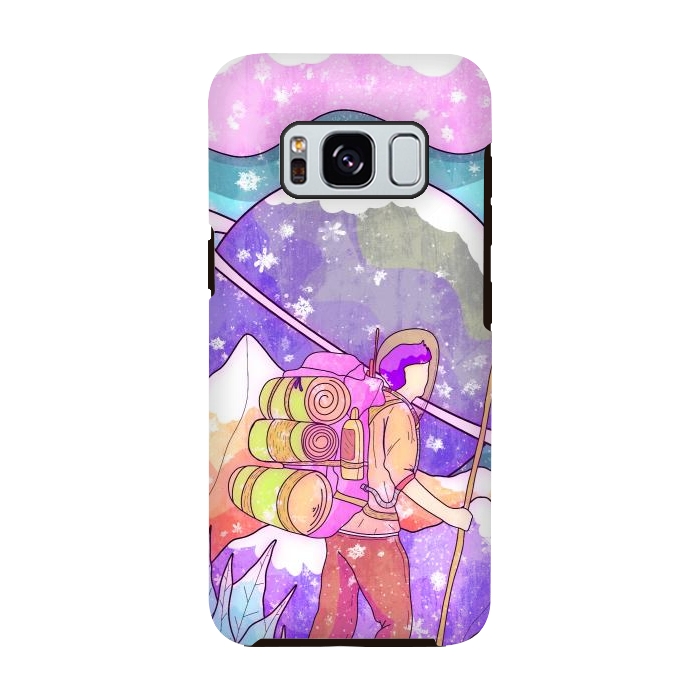 Galaxy S8 StrongFit The winter space pilgrim by Steve Wade (Swade)