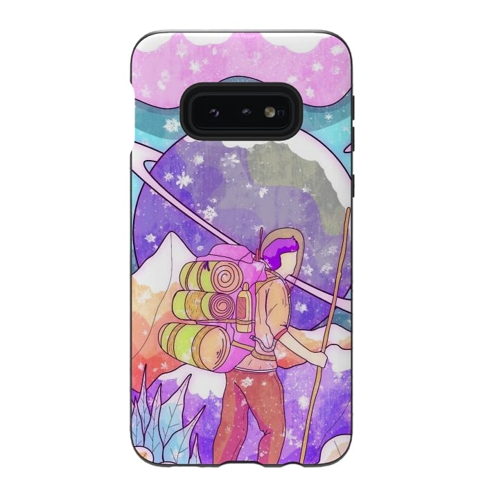 Galaxy S10e StrongFit The winter space pilgrim by Steve Wade (Swade)