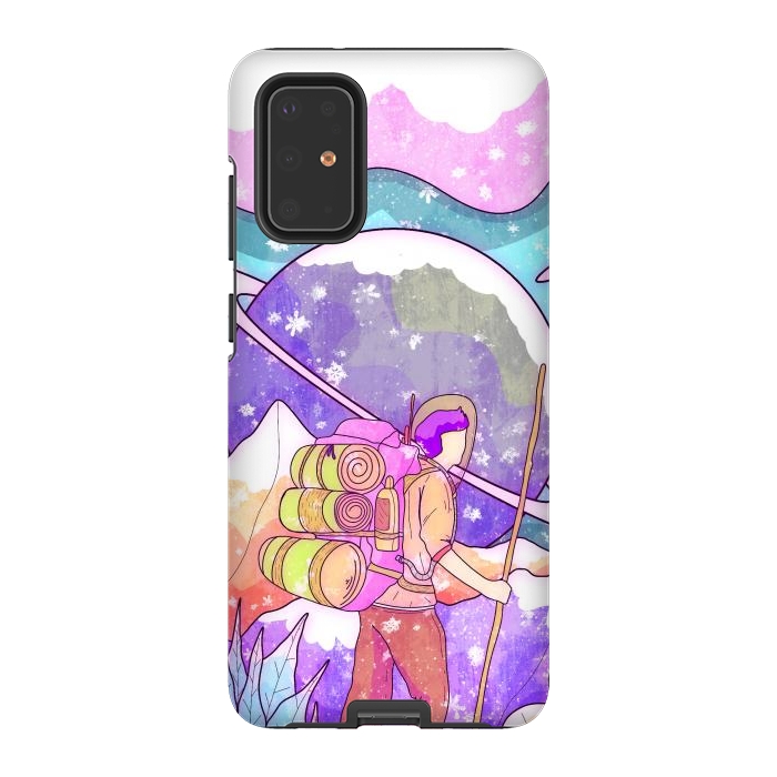 Galaxy S20 Plus StrongFit The winter space pilgrim by Steve Wade (Swade)