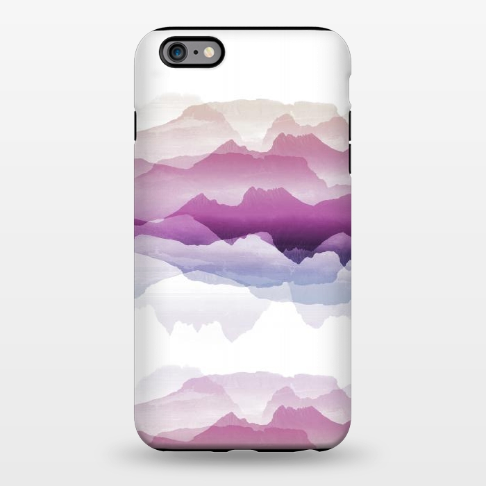 iPhone 6/6s plus StrongFit Pink blue gradient mountain landscape by Oana 