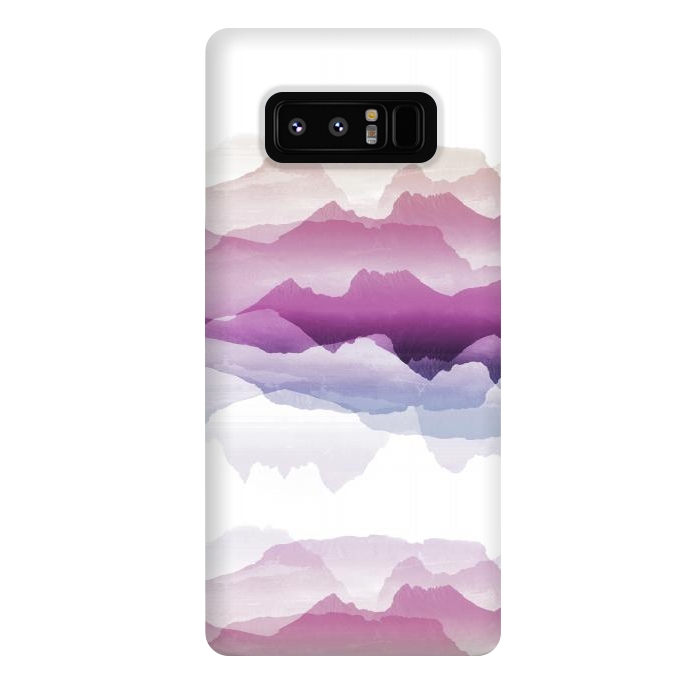 Galaxy Note 8 StrongFit Pink blue gradient mountain landscape by Oana 