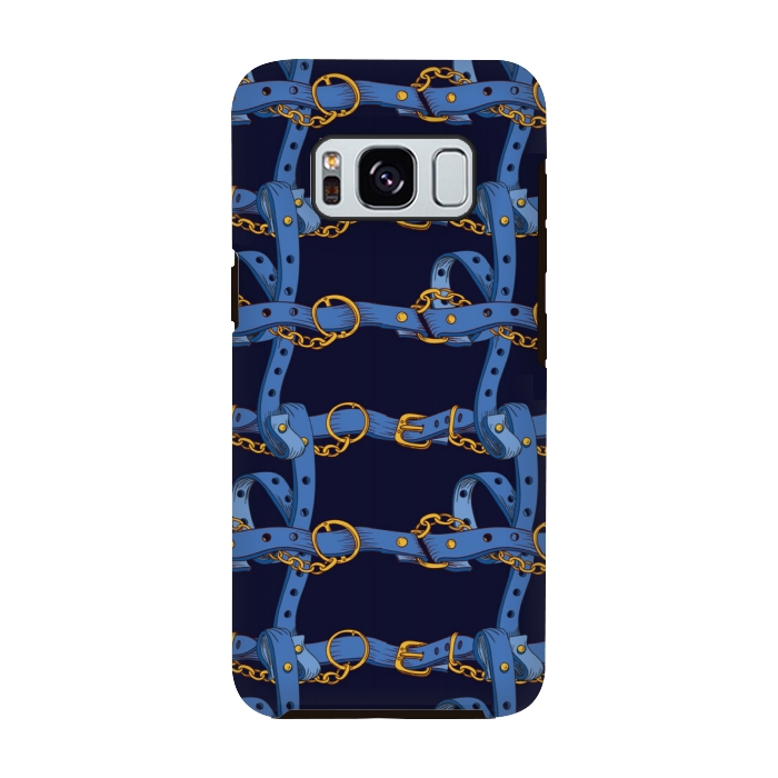 Galaxy S8 StrongFit blue chain love by MALLIKA