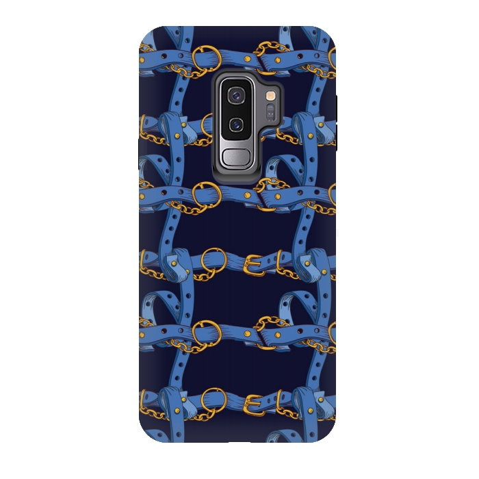 Galaxy S9 plus StrongFit blue chain love by MALLIKA