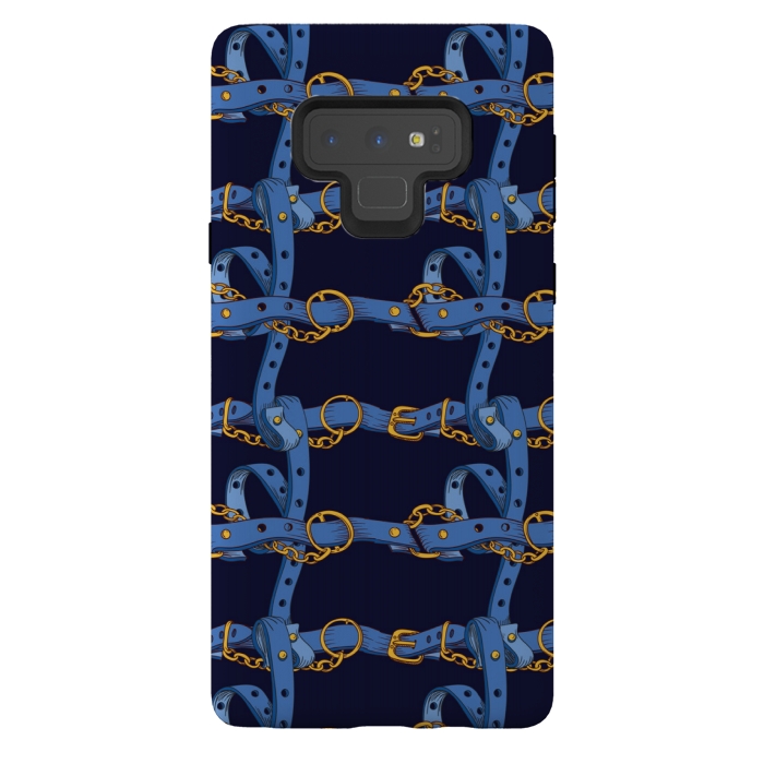 Galaxy Note 9 StrongFit blue chain love by MALLIKA