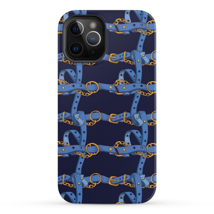 iPhone 12 Pro StrongFit blue chain love by MALLIKA