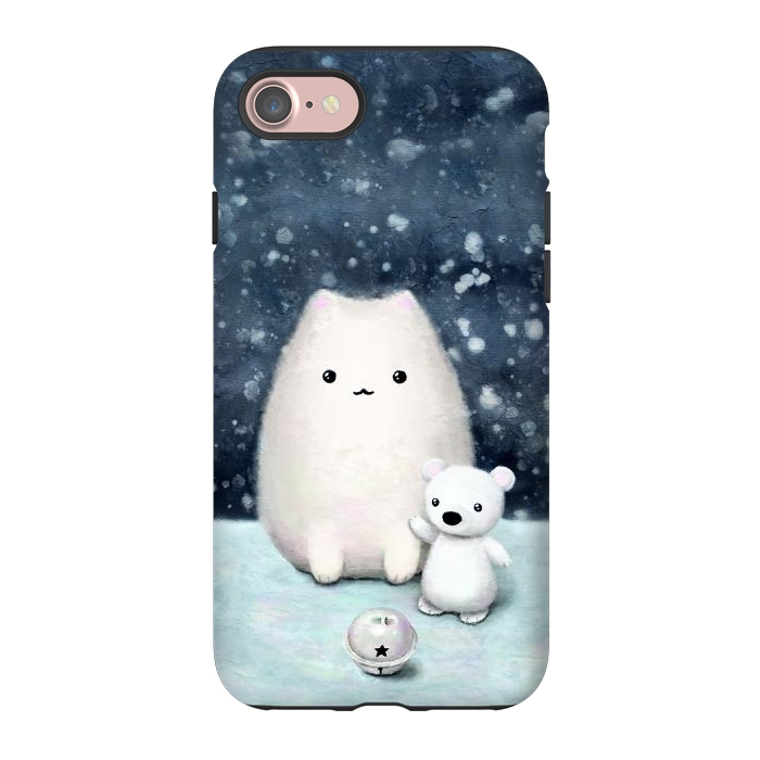 iPhone 7 StrongFit Winter cat by Laura Nagel