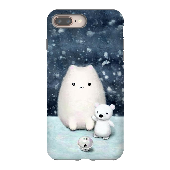 iPhone 7 plus StrongFit Winter cat by Laura Nagel