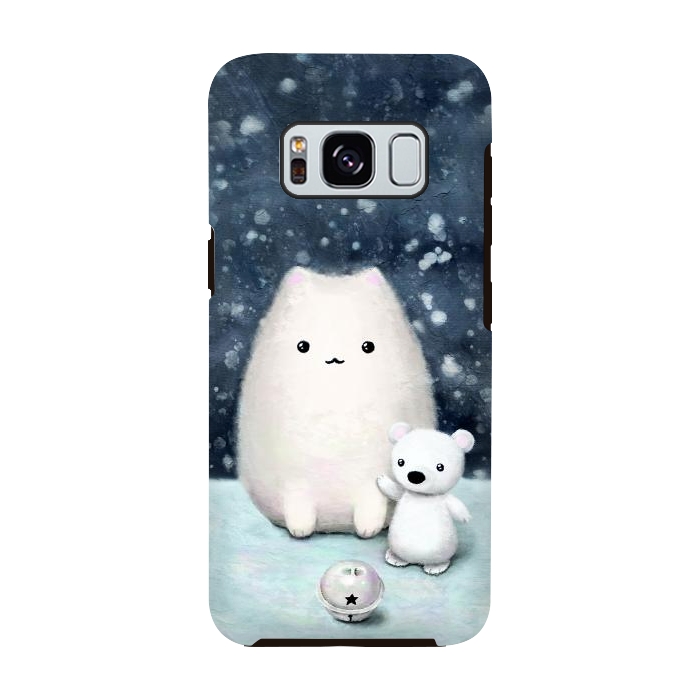 Galaxy S8 StrongFit Winter cat by Laura Nagel