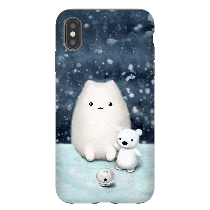 iPhone Xs Max StrongFit Winter cat by Laura Nagel