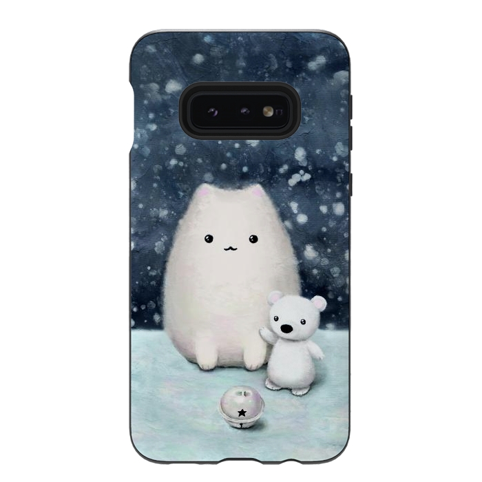 Galaxy S10e StrongFit Winter cat by Laura Nagel