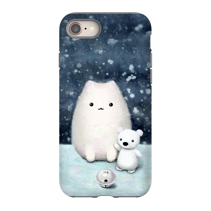 iPhone SE StrongFit Winter cat by Laura Nagel