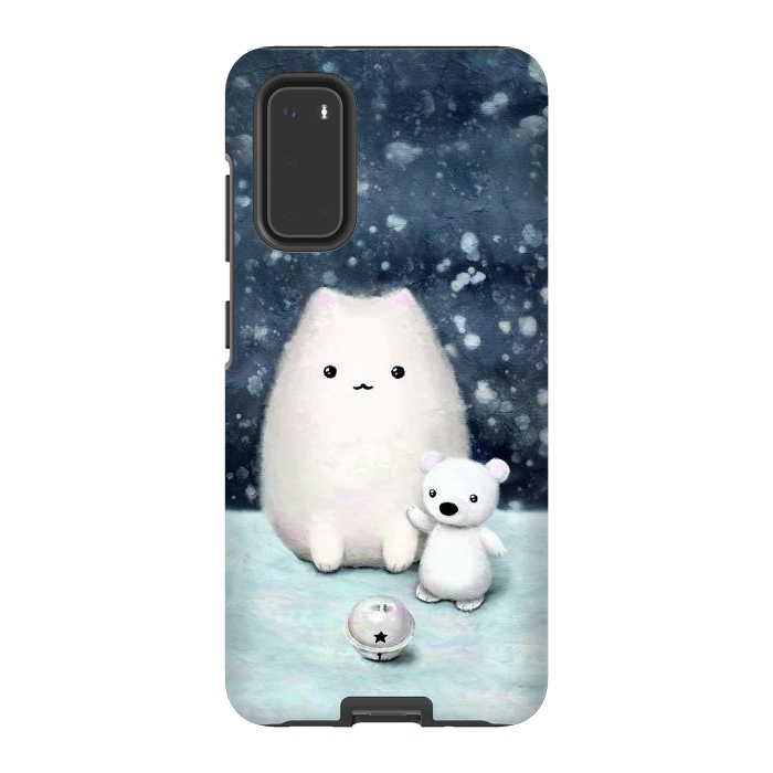 Galaxy S20 StrongFit Winter cat by Laura Nagel