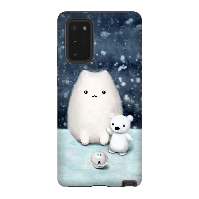 Galaxy Note 20 StrongFit Winter cat by Laura Nagel
