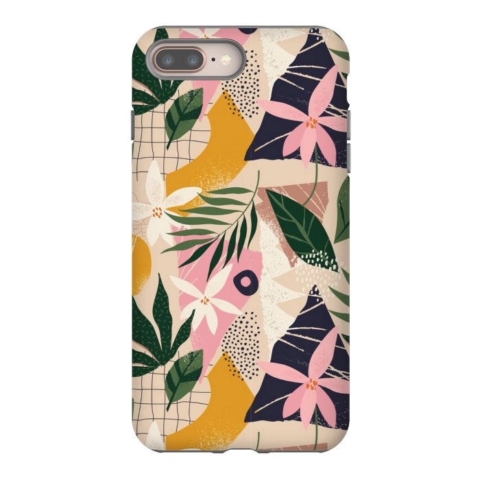 iPhone 7 plus StrongFit tropical love leaves 2 by MALLIKA