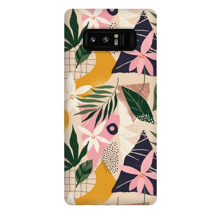Galaxy Note 8 StrongFit tropical love leaves 2 by MALLIKA