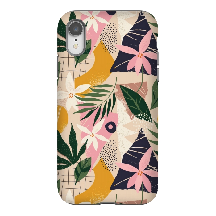 iPhone Xr StrongFit tropical love leaves 2 by MALLIKA